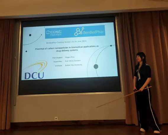 Yingru Zhou presented our research on the "Potential of carbon dots in biomedical applications as drug delivery systems" at the BenBedPhar Training School in Krakow